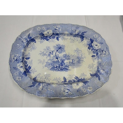 309 - 19th CENTURY BLUE TRANSFER WARE, Staffordshire 