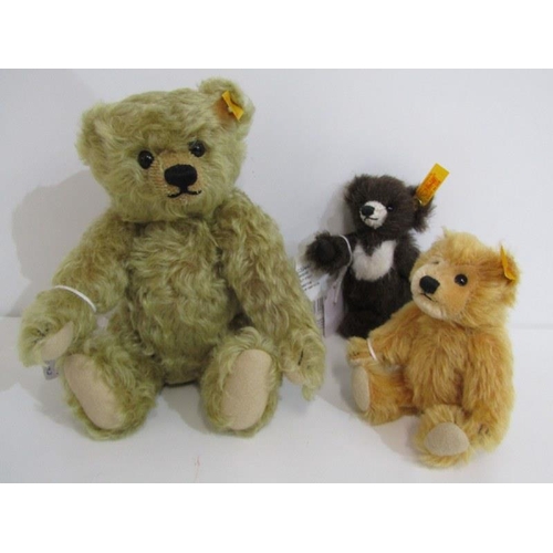 491 - STEIFF, collection of 3 miniature Steiff teddy bears, including Moon teddy bear no 10; Classic 1905 ... 