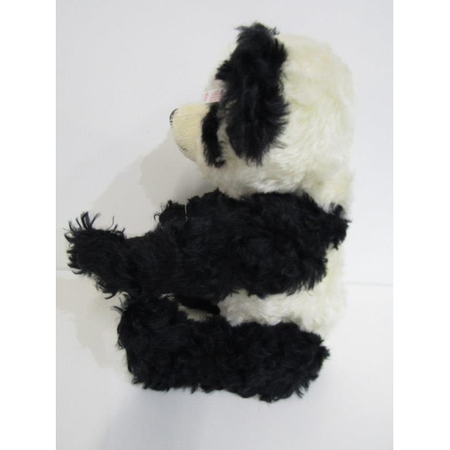 501 - STEIFF BEAR, Panda Bear with growler, mohair, no 661013, 39cm height, with box and COA