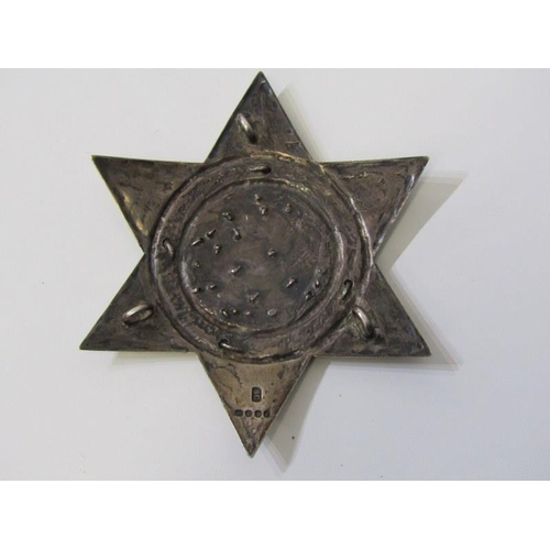 54 - 2 X 19TH CENTURY SILVER CEREMONIAL MEDALLIONS, 1 with blue enamel dial, possible the Order of Friend... 