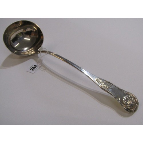 244 - SCOTTISH SILVER VICTORIAN PUNCH LADLE, 33cm length, makers WM, Edinburgh, 1881, 197 grams