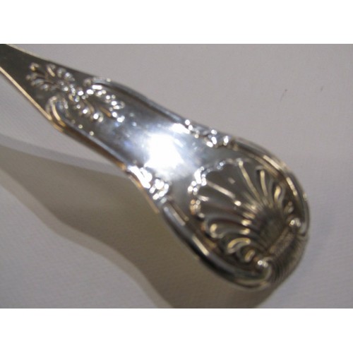 244 - SCOTTISH SILVER VICTORIAN PUNCH LADLE, 33cm length, makers WM, Edinburgh, 1881, 197 grams