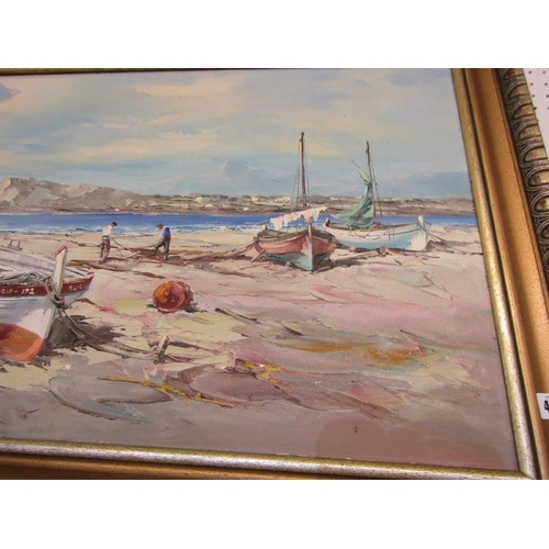 403 - MEDITERRANEAN SCHOOL,  signed oil on canvas 