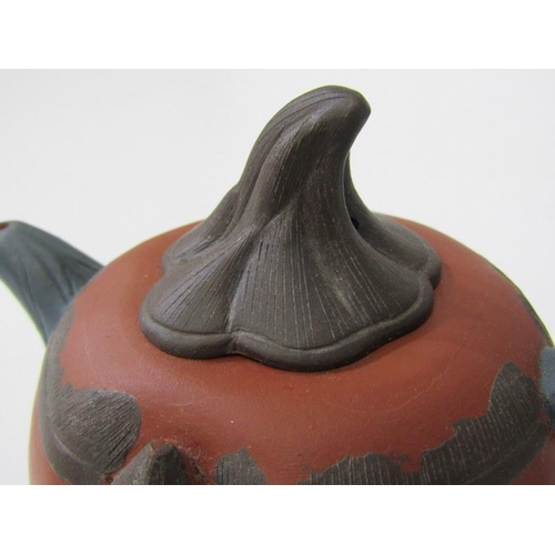 51 - ORIENTAL CERAMICS, 2 miniature red Yixing tea pots