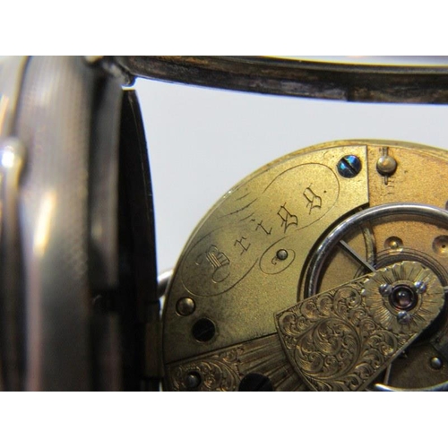 277 - PAIR CASED SILVER POCKET WATCH, with fusee movement, signed H Cross, engraved Brigg no 5985, with si... 