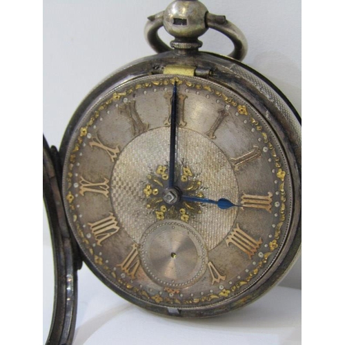 277 - PAIR CASED SILVER POCKET WATCH, with fusee movement, signed H Cross, engraved Brigg no 5985, with si... 