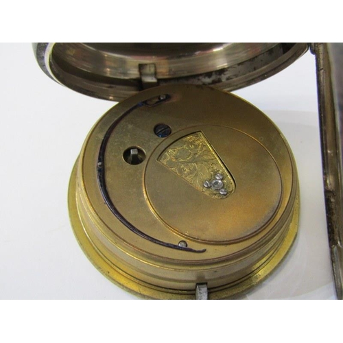 287 - SILVER PAIR CASED POCKET WATCH with fusee movement, movement stamped 