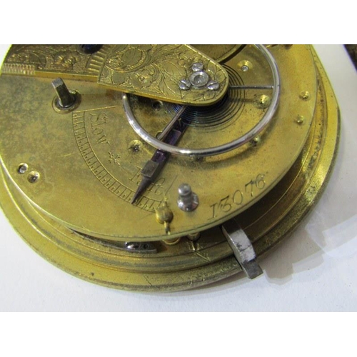 287 - SILVER PAIR CASED POCKET WATCH with fusee movement, movement stamped 