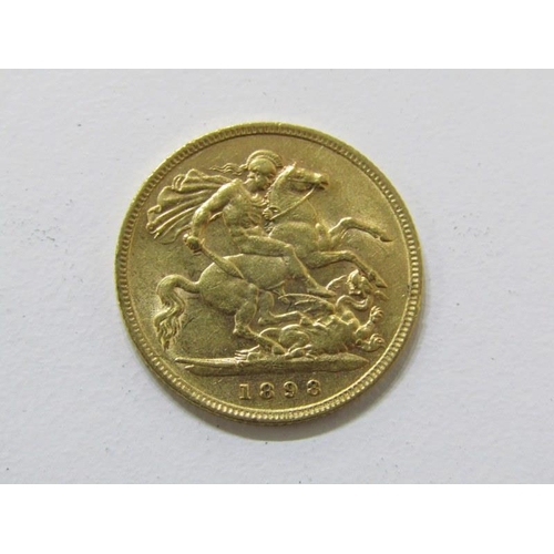 135 - HALF SOVEREIGN, Victorian gold half sovereign, 1898