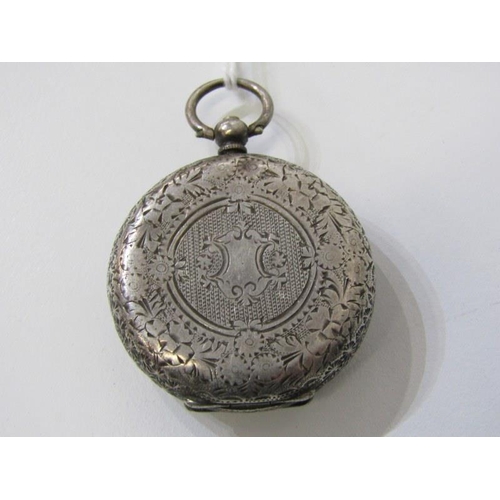 150 - SILVER POCKET WATCHES, a gent's silver key wind pocket watch with engraved case together with a ladi... 