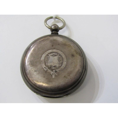 150 - SILVER POCKET WATCHES, a gent's silver key wind pocket watch with engraved case together with a ladi... 