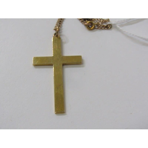 162 - GOLD NECKLACE, 9ct gold cross on a 16