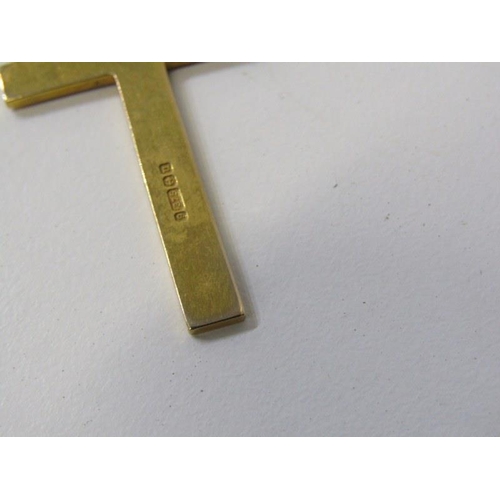 162 - GOLD NECKLACE, 9ct gold cross on a 16