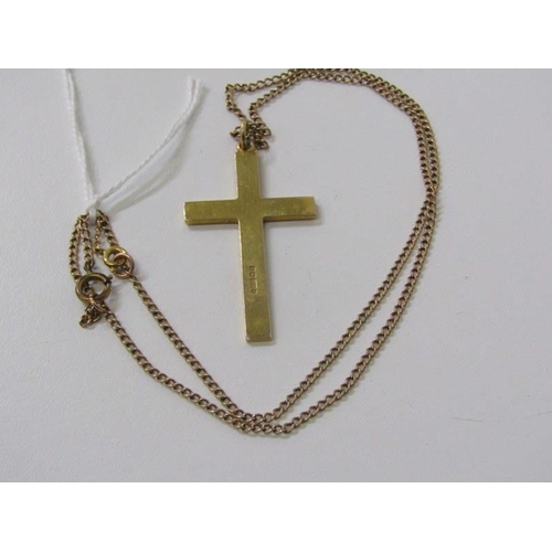 162 - GOLD NECKLACE, 9ct gold cross on a 16