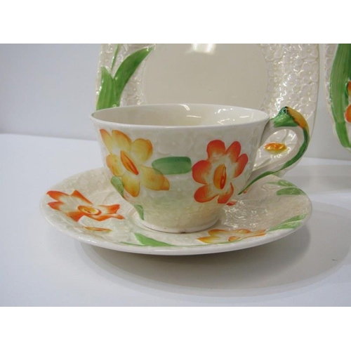 26 - STAFFORDSHIRE TEA SET, Staffordshire Daffodil pattern tea set