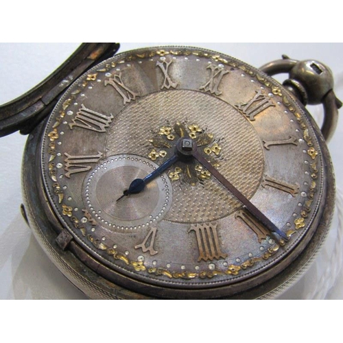 277 - PAIR CASED SILVER POCKET WATCH, with fusee movement, signed H Cross, engraved Brigg no 5985, with si... 