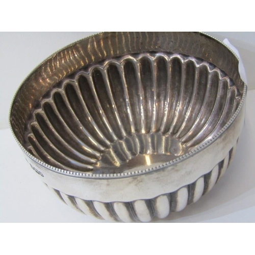 300 - SILVER BOWL with half fluted decoration, maker 