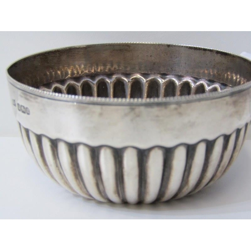 300 - SILVER BOWL with half fluted decoration, maker 