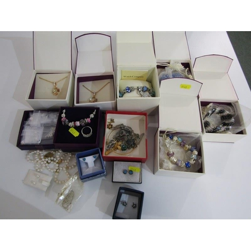 307 - COSTUME JEWELLERY, tray of boxed costume jewellery, many pieces by Inspirations, including Pandora s... 