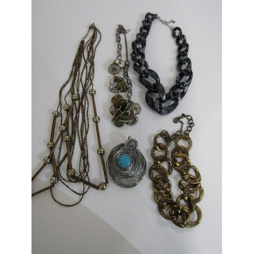 308 - COSTUME JEWELLERY, collection of costume jewellery necklaces, many of retro design, some stoneset