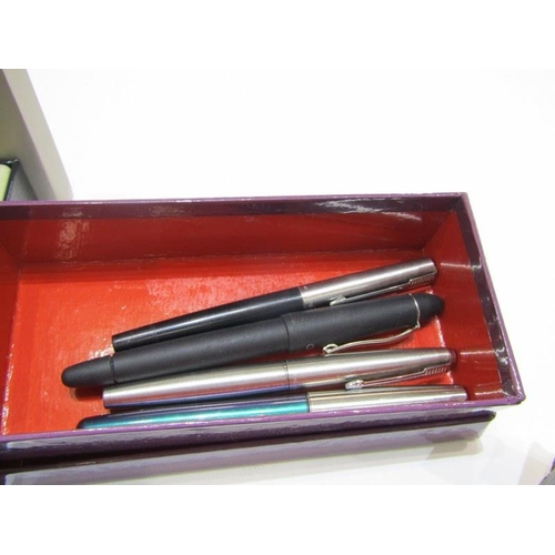 331 - PARKER & OTHER PENS, boxed Parker fountain pen and propelling pen set x 2, together with 1 other box... 