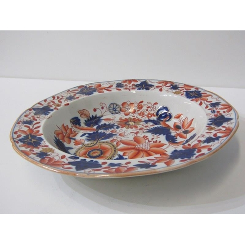 38 - EARLY MASONS STYLE IRONSTONE, good collection of Masons style ironstone, including 6 x 24cm soup bow... 