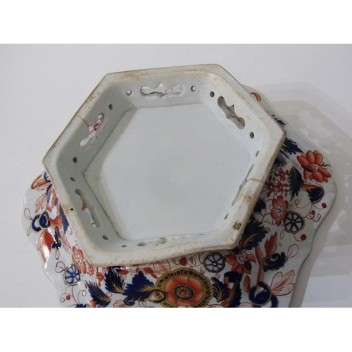 38 - EARLY MASONS STYLE IRONSTONE, good collection of Masons style ironstone, including 6 x 24cm soup bow... 