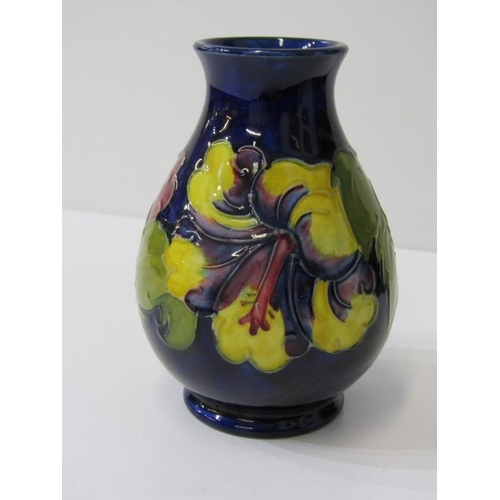 389 - MOORCROFT VASE, blue ground 