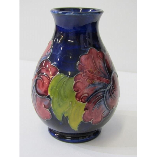 389 - MOORCROFT VASE, blue ground 