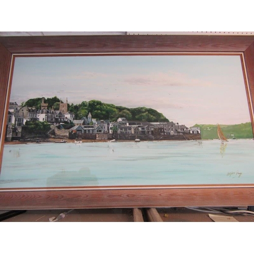 428 - FOWEY, signed painting on canvas 