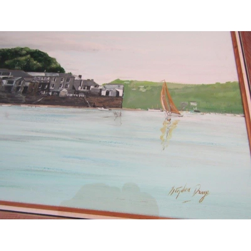 428 - FOWEY, signed painting on canvas 