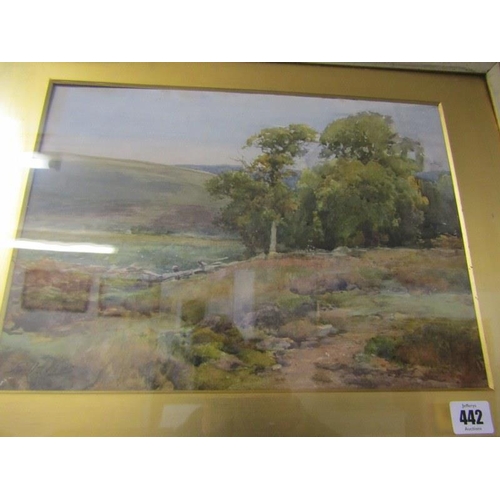 442 - E.DAVIES, pair signed watercolours 