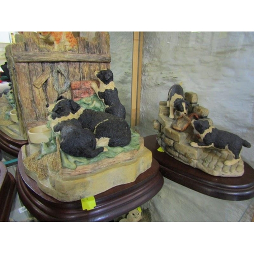 493 - WITHDRAWN - BORDER OF FINE ARTS, 4 sheepdog groups on wooden bases