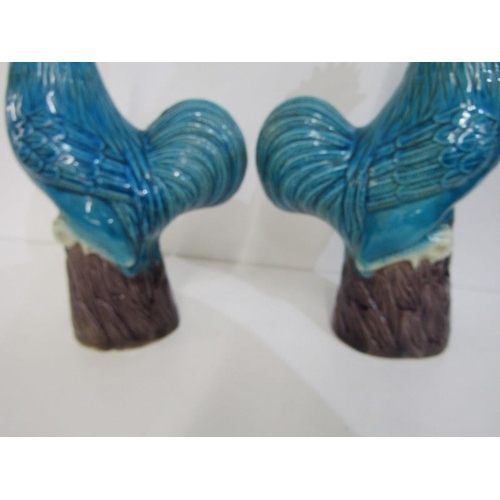 503 - ORIENTAL CERAMICS, pair of modern cockerel figures