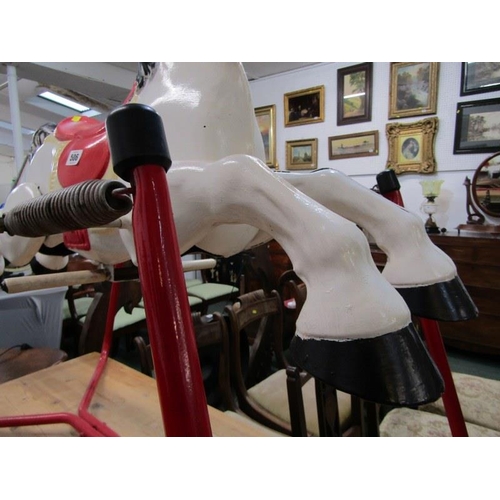 506 - VINTAGE METAL ROCKING HORSE