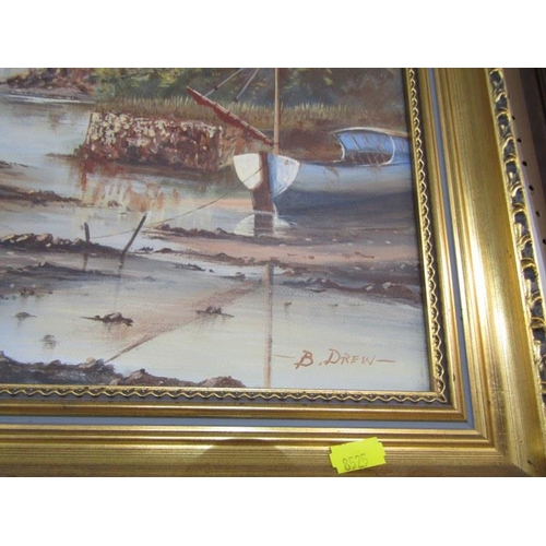 517 - B. DREW, signed painting on canvas 