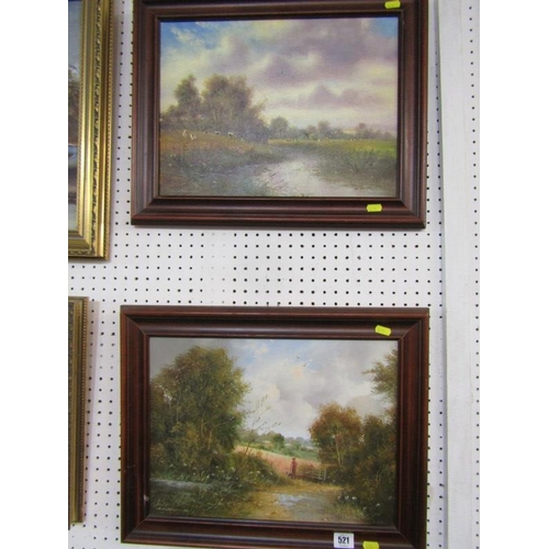 521 - RICHARD BLOWEY, pair of signed paintings on canvas, pastel scenes