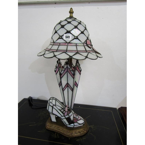 541 - DECORATIVE LIGHT, a novelty tabletop light, shade with slipper base (electrical)