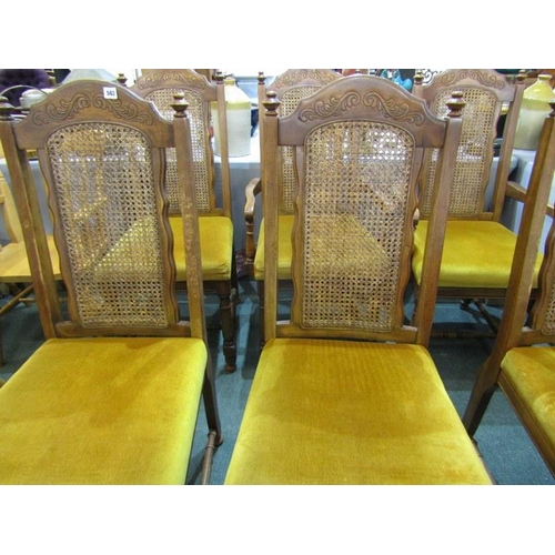 563 - BEECH FRAMED DINING CHAIRS, set of 6 chairs