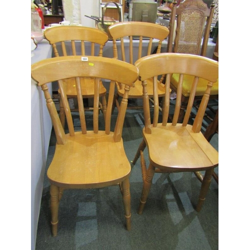 564 - 4 MODERN KITCHEN SLAT BACK CHAIRS