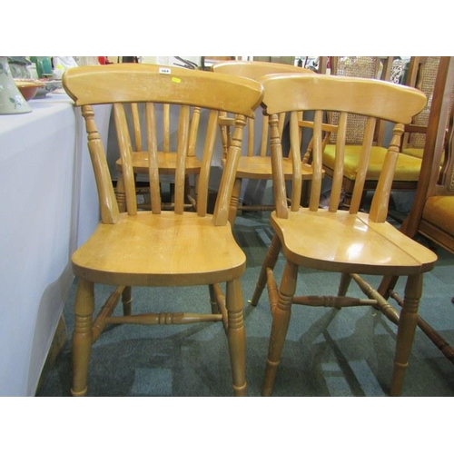 564 - 4 MODERN KITCHEN SLAT BACK CHAIRS