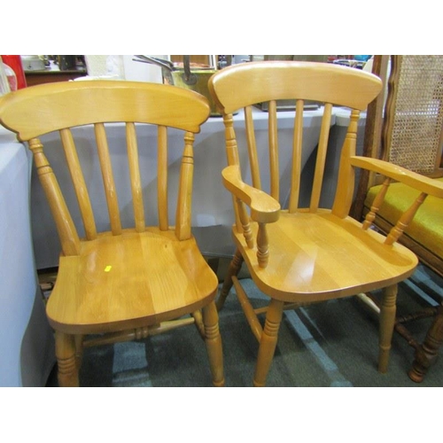 564 - 4 MODERN KITCHEN SLAT BACK CHAIRS