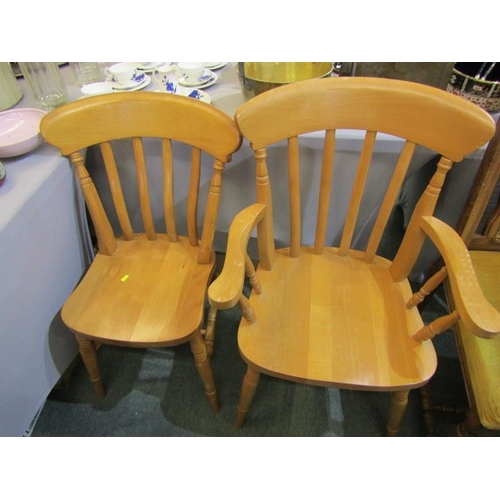 564 - 4 MODERN KITCHEN SLAT BACK CHAIRS