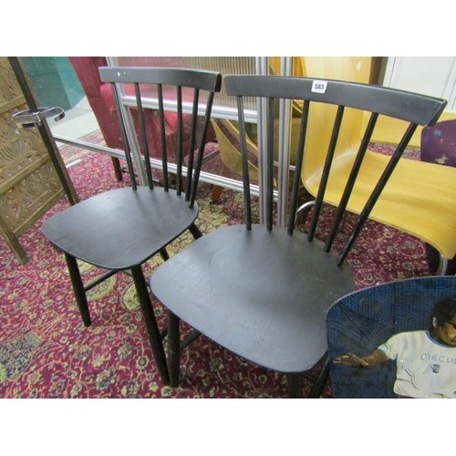 583 - RETRO, pair of dining chairs