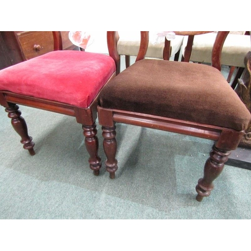 620 - PAIR OF VICTORIAN MAHOGANY HOOP BACK DINING CHAIRS