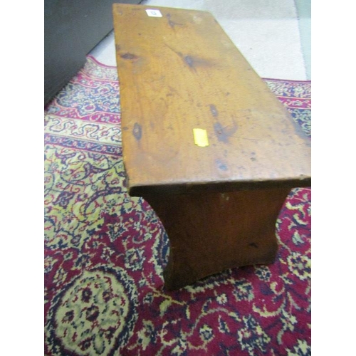 623 - VICTORIAN SWING MIRROR, mahogany veneered mirror on a shaped base, also an antique footstool