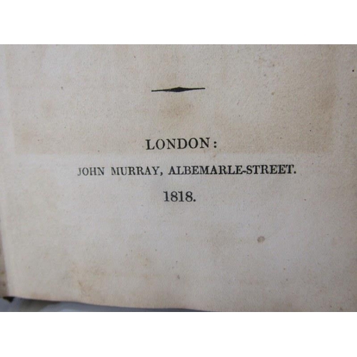 66 - BYRON'S WORKS, 7 early 19th Century leather bound volumes, together with Cousin Minnie's Tales of Yo... 