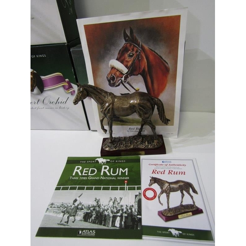 79 - ATLAS HORSE RACING FIGURES, 4 boxed figures of race horses by Atlas, including Shergar, Red Rum, Des... 