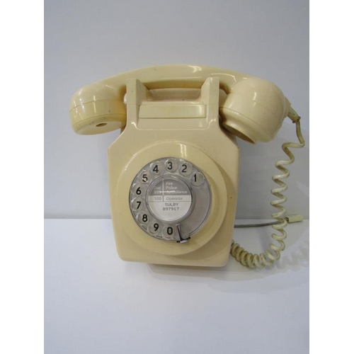 84 - RETRO PHONE, retro cream dial telephone and a red style hand set