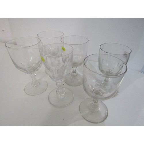 405 - VICTORIAN GLASSWARE, a collection of 6 various Victorian rummers